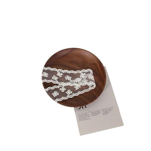 Spitzenband Vintage 30 Yards/Lot 38mm Spitzenband Wunderschöne bestickte Organza-Spitzendekoration Kleid Kragen Kopfbedeckung Nähen Besatz(Beige) von YXINAER