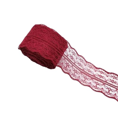Spitzenband Vintage 4,5 cm Spitzenband DIY Basteln Bandbesatz for Nähen von Blumenband(Color1) von YXINAER