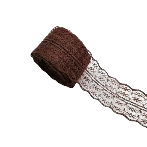 Spitzenband Vintage 4,5 cm Spitzenband DIY Basteln Bandbesatz for Nähen von Blumenband(Color10) von YXINAER