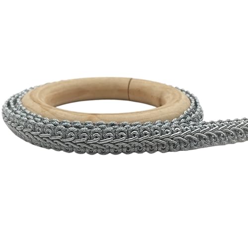 Spitzenband Vintage 5 Meter Kurve Baumwolle Spitze Trim Band Stoff Handgemachte DIY Kleidung Nähbedarf Handwerk Zubehör(Gray) von YXINAER