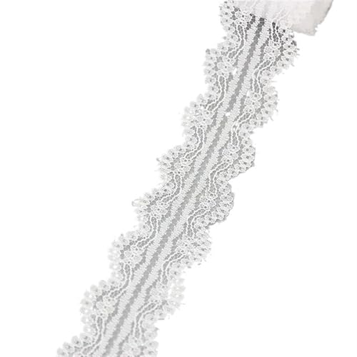 Spitzenband Vintage 5 Yards/Rolle Weiß Spitzenband Stoff Gurtband Dekoration Schöne Geschenkverpackung Material(11) von YXINAER