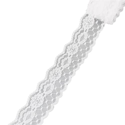 Spitzenband Vintage 5 Yards/Rolle Weiß Spitzenband Stoff Gurtband Dekoration Schöne Geschenkverpackung Material(39) von YXINAER