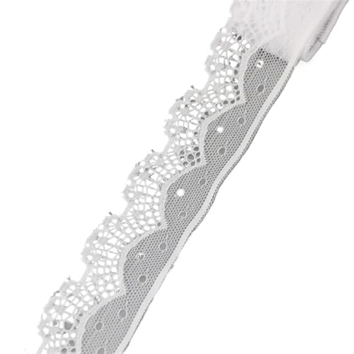 Spitzenband Vintage 5 Yards/Rolle Weiß Spitzenband Stoff Gurtband Dekoration Schöne Geschenkverpackung Material(41) von YXINAER