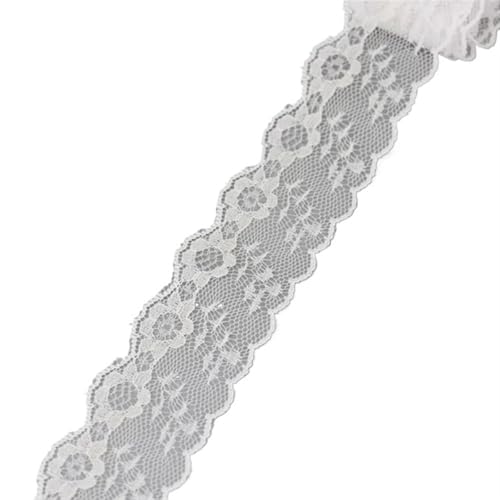 Spitzenband Vintage 5 Yards/Rolle Weiß Spitzenband Stoff Gurtband Dekoration Schöne Geschenkverpackung Material(43) von YXINAER