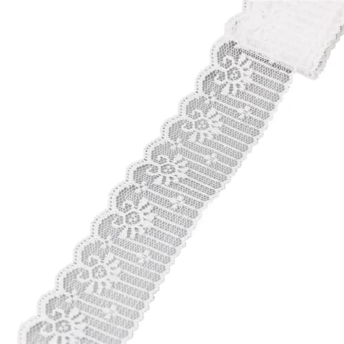 Spitzenband Vintage 5 Yards/Rolle Weiß Spitzenband Stoff Gurtband Dekoration Schöne Geschenkverpackung Material(46) von YXINAER