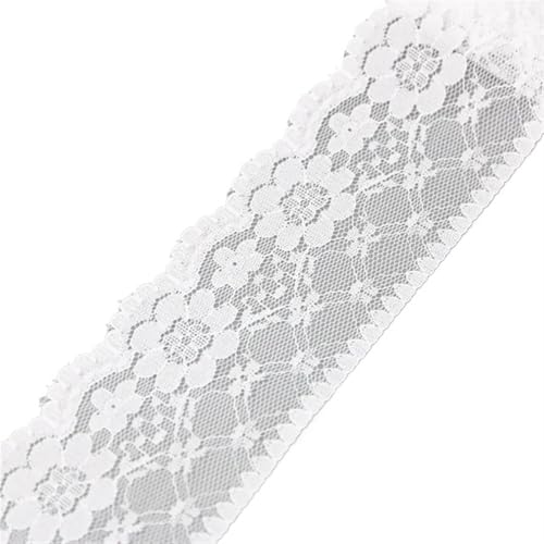 Spitzenband Vintage 5 Yards/Rolle Weiß Spitzenband Stoff Gurtband Dekoration Schöne Geschenkverpackung Material(49) von YXINAER