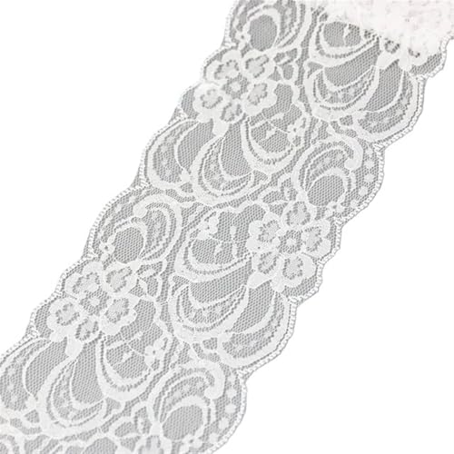 Spitzenband Vintage 5 Yards/Rolle Weiß Spitzenband Stoff Gurtband Dekoration Schöne Geschenkverpackung Material(50) von YXINAER