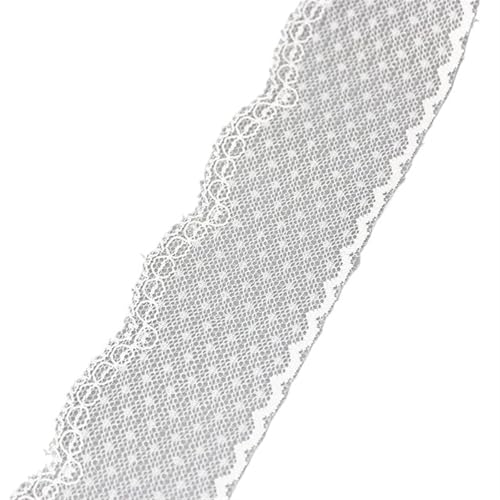 Spitzenband Vintage 5 Yards/Rolle Weiß Spitzenband Stoff Gurtband Dekoration Schöne Geschenkverpackung Material(53) von YXINAER