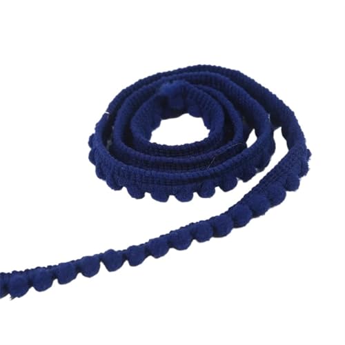 Spitzenband Vintage 50 Yards Tiny Ball Fringe Trim Lace Ribbon for DIY Craft Vorhang Tuch Nähzubehör(24 dark blue) von YXINAER