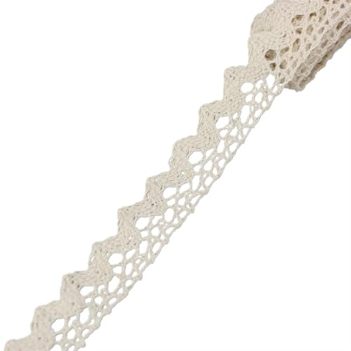 Spitzenband Vintage 5Meter Beige Baumwolle Bestickte Spitze Netz Bänder Stoffbesatz DIY Nähen Handarbeit Handwerk Materialien(10) von YXINAER