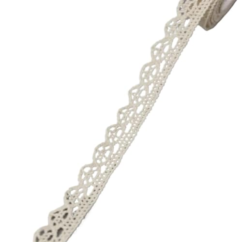 Spitzenband Vintage 5Meter Beige Baumwolle Bestickte Spitze Netz Bänder Stoffbesatz DIY Nähen Handarbeit Handwerk Materialien(20) von YXINAER