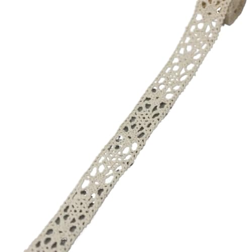 Spitzenband Vintage 5Meter Beige Baumwolle Bestickte Spitze Netz Bänder Stoffbesatz DIY Nähen Handarbeit Handwerk Materialien(21) von YXINAER