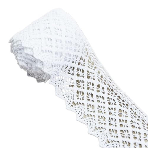 Spitzenband Vintage 5Meter Beige Baumwolle Bestickte Spitze Netz Bänder Stoffbesatz DIY Nähen Handarbeit Handwerk Materialien(39) von YXINAER
