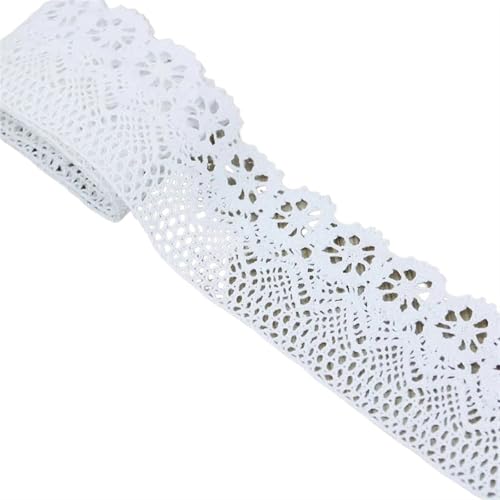 Spitzenband Vintage 5Meter Beige Baumwolle Bestickte Spitze Netz Bänder Stoffbesatz DIY Nähen Handarbeit Handwerk Materialien(41) von YXINAER