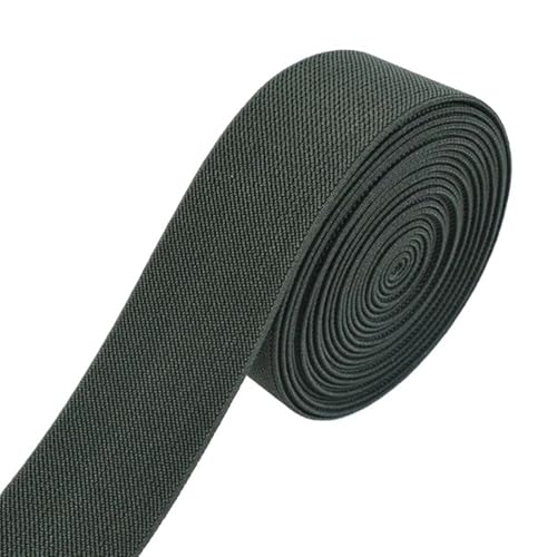 YXINAER Nähen Elastisches Band 2/5/10M 38mm farbige elastische Bänder verdicken Gummiband for Kleidung Kleid Hosen Gürtel Band DIY Handwerk Nähzubehör(Dark Green,10METERS_38MM) von YXINAER