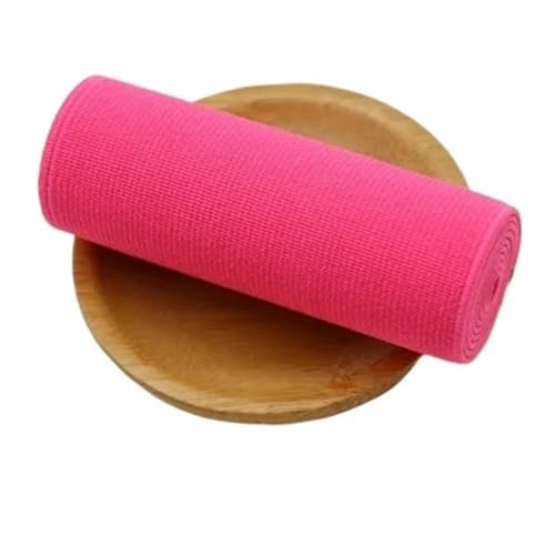 YXINAER Nähen Elastisches Band 8 cm breites, Dickes Gummiband, breites Band, hochelastisches Gummiband, farbiges doppelseitiges Gummiband.(Fluorescent pink) von YXINAER