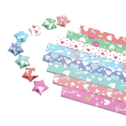 YXINAER Origami Sterne Papier 540 stücke Stern Papiere Lucky Star Origami Papier Streifen DIY Handgemachte Orgami Papier Handwerk Papier(C-540PCS) von YXINAER