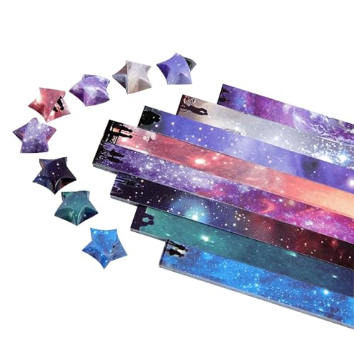 YXINAER Origami Sterne Papier 540 stücke Stern Papiere Lucky Star Origami Papier Streifen DIY Handgemachte Orgami Papier Handwerk Papier(D-540PCS) von YXINAER