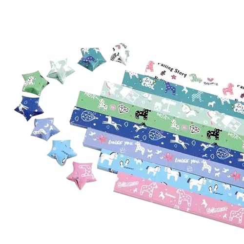 YXINAER Origami Sterne Papier 540 stücke Stern Papiere Lucky Star Origami Papier Streifen DIY Handgemachte Orgami Papier Handwerk Papier(L-540PCS) von YXINAER