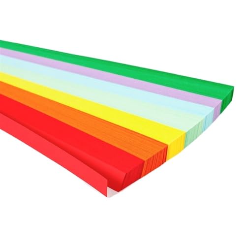YXINAER Origami Sterne Papier Bunte doppelseitige Origami-Sternstreifen for DIY-Kunst, Handwerk und Heimdekoration(Rainbow 540 Sheets) von YXINAER