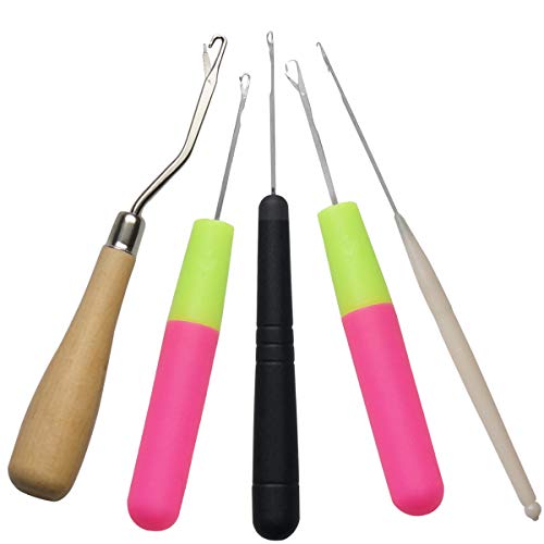 5er/Set Häkelnadeln Set Spitzen Häkelnadel Verriegelung Werkzeug für Haarverlängerungen Verschluss Häkelarbeit 5er/Set Häkelnadeln Set Spitzen Häkelnadel Verriegelung Werkzeug für Haarverlängerungen Verschluss Häkelarbeit von YXJD
