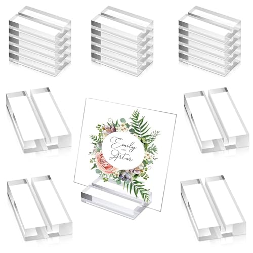 YXJDWEI 20 Stück Acryl Kartenständer Tischkartenhalter Postkartenständer Transparent Fotohalter 50x30x10mm für Visitenkarte Memos Bilder Menüs YXJDWEI 20 Stück Acryl Kartenständer Tischkartenhalter Postkartenständer Transparent Fotohalter 50x30x10mm für Visitenkarte Memos Bilder Menüs von YXJDWEI