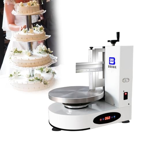 110-220V cake decorating coating machine, electric cake cream coating machine for 4-12 inch cakes, 60-320rpm(White) von YXLMWZRY