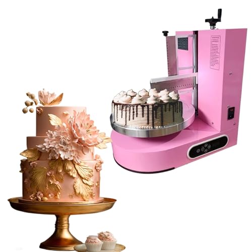 110-220V cake decorating machine, quiet, with rotating plate and adjustable scraper, suitable for cakes from 10 to 30 cm.(Pink) von YXLMWZRY