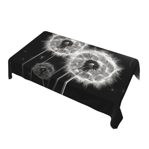 YXLymxDAMAI Blooming Pusteblume rechteckige Tischdecke, flecken- und knitterfrei, waschbar, Polyester-Tischdecke für Esstische, Buffet-Partys und Camping, 89,9 x 140,9 cm, Schwarz YXLymxDAMAI Blooming Pusteblume rechteckige Tischdecke, flecken- und knitterfrei, waschbar, Polyester-Tischdecke für Esstische, Buffet-Partys und Camping, 89,9 x 140,9 cm, Schwarz von YXLymxDAMAI