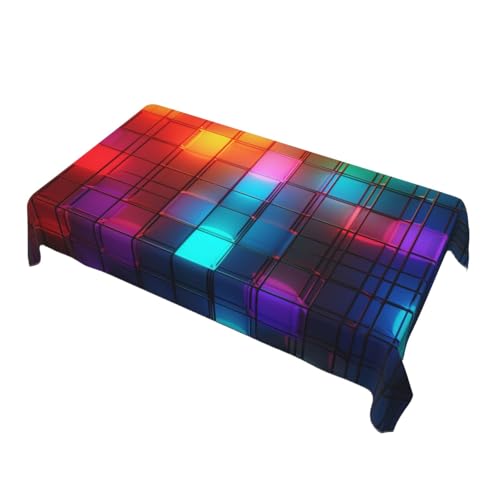 YXLymxDAMAI Color Square Tischdecke, rechteckig, flecken- und knitterfrei, waschbar, Polyester-Tischdecke für Esstische, Buffet-Partys und Camping, 89,9 x 140,9 cm, Schwarz YXLymxDAMAI Color Square Tischdecke, rechteckig, flecken- und knitterfrei, waschbar, Polyester-Tischdecke für Esstische, Buffet-Partys und Camping, 89,9 x 140,9 cm, Schwarz von YXLymxDAMAI