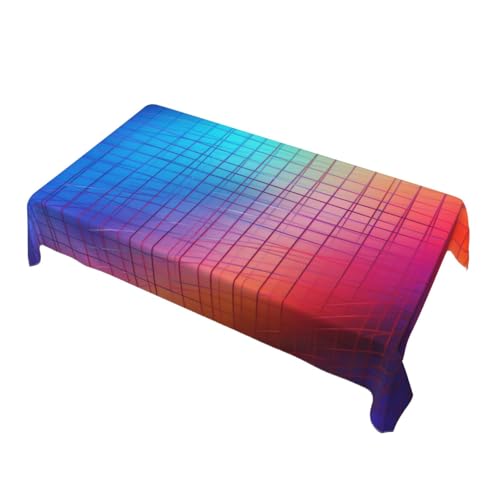 YXLymxDAMAI Curve Color Line Rechteckige Tischdecke, flecken- und knitterfrei, waschbar, Polyester-Tischdecke für Esstische, Buffet-Partys und Camping, 89,9 x 140,9 cm, Schwarz YXLymxDAMAI Curve Color Line Rechteckige Tischdecke, flecken- und knitterfrei, waschbar, Polyester-Tischdecke für Esstische, Buffet-Partys und Camping, 89,9 x 140,9 cm, Schwarz von YXLymxDAMAI