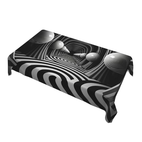YXLymxDAMAI Rechteckige Tischdecke aus Polyester, flecken- und knitterfrei, waschbar, für Esstische, Buffet-Partys und Camping, 89,9 x 140,9 cm, Schwarz YXLymxDAMAI Rechteckige Tischdecke aus Polyester, flecken- und knitterfrei, waschbar, für Esstische, Buffet-Partys und Camping, 89,9 x 140,9 cm, Schwarz von YXLymxDAMAI