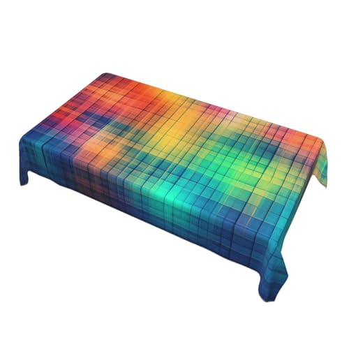 YXLymxDAMAI Rechteckige Tischdecke mit Farbgitter, flecken- und knitterfrei, waschbar, Polyester-Tischdecke für Esstische, Buffet-Partys und Camping, 89 x 140 cm, Schwarz YXLymxDAMAI Rechteckige Tischdecke mit Farbgitter, flecken- und knitterfrei, waschbar, Polyester-Tischdecke für Esstische, Buffet-Partys und Camping, 89 x 140 cm, Schwarz von YXLymxDAMAI