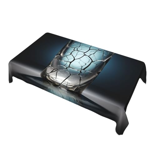 YXLymxDAMAI Rechteckige Tischdecke mit Rissbildung, flecken- und knitterfrei, waschbar, Polyester-Tischdecke für Esstische, Buffet-Partys und Camping, 89,9 x 140,9 cm, Schwarz YXLymxDAMAI Rechteckige Tischdecke mit Rissbildung, flecken- und knitterfrei, waschbar, Polyester-Tischdecke für Esstische, Buffet-Partys und Camping, 89,9 x 140,9 cm, Schwarz von YXLymxDAMAI