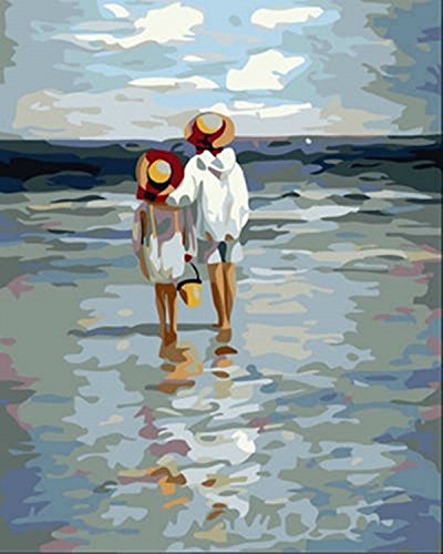 YXQSED [Framless DIY Oil Painting Paint by Number Kit G101New-See to Sea 12x16 Inch von YXQSED