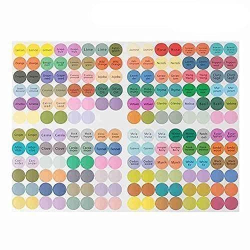 1 Set vorgedruckte ätherische Öle Flaschen Deckel Etiketten Bunte Etiketten Runde Kreise Aufkleber Papier Essential B8M6 für Glas 1 Set vorgedruckte ätherische Öle Flaschen Deckel Etiketten Bunte Etiketten Runde Kreise Aufkleber Papier Essential B8M6 für Glas von YXRRVING