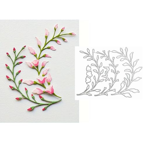 Metall-Stanzformen, Blumenblätter, Zweige aus Metall, Schablonen für Bastelarbeiten, Karten, Stanzformen für DIY, Prägung, Kartenherstellung, Foto, dekorative Papierschablonen, Scrapbooking, 3 Stück Metall-Stanzformen, Blumenblätter, Zweige aus Metall, Schablonen für Bastelarbeiten, Karten, Stanzformen für DIY, Prägung, Kartenherstellung, Foto, dekorative Papierschablonen, Scrapbooking, 3 Stück von YXXMCRAFT