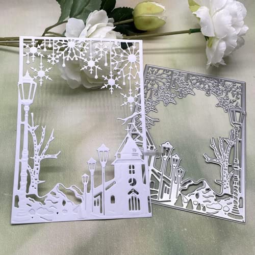 Schneeflocken-Schloss, rechteckiger Rahmen, Metall-Stanzformen, Weihnachtsschablonen, DIY-Handwerk, Karten, Stanzformen für DIY, Präge, Kartenherstellung, Foto, dekorative Papierstanzen, Scrapbooking Schneeflocken-Schloss, rechteckiger Rahmen, Metall-Stanzformen, Weihnachtsschablonen, DIY-Handwerk, Karten, Stanzformen für DIY, Präge, Kartenherstellung, Foto, dekorative Papierstanzen, Scrapbooking von YXXMCRAFT