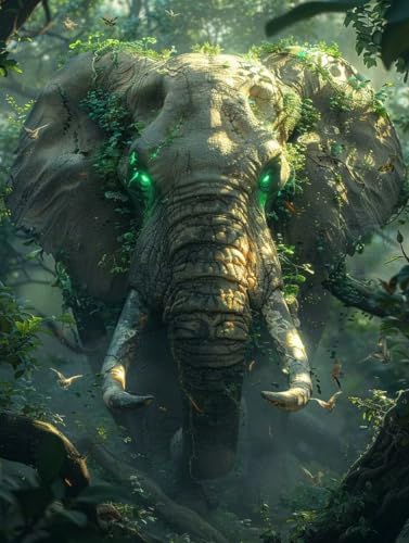 5D Diamond Painting Elefant, Wald Diamond Painting Erwachsene Anfänger, DIY Full Diamont Crystal Art Basteln Erwachsene Kreuzstich Stickerei Kunst Malerei für Wand Deko Asthetik 50 x 70 cm -yxy250633 5D Diamond Painting Elefant, Wald Diamond Painting Erwachsene Anfänger, DIY Full Diamont Crystal Art Basteln Erwachsene Kreuzstich Stickerei Kunst Malerei für Wand Deko Asthetik 50 x 70 cm -yxy250633 von YXYBBBDOU