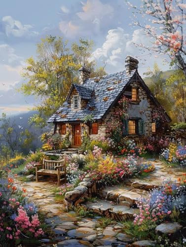 5D Diamond Painting Kabine, Landschaft Diamond Painting Erwachsene Anfänger, DIY Full Diamont Crystal Art Basteln Erwachsene Kreuzstich Stickerei Kunst Malerei für Wand Deko 90 x 120 cm -yxy2506AV 5D Diamond Painting Kabine, Landschaft Diamond Painting Erwachsene Anfänger, DIY Full Diamont Crystal Art Basteln Erwachsene Kreuzstich Stickerei Kunst Malerei für Wand Deko 90 x 120 cm -yxy2506AV von YXYBBBDOU