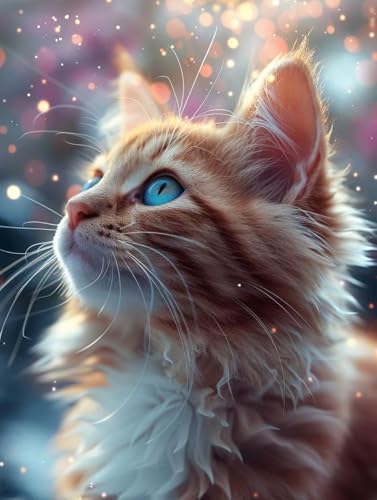 5D Diamond Painting Katze, Tier Diamond Painting Erwachsene Anfänger, DIY Full Diamont Crystal Art Basteln Erwachsene Kreuzstich Stickerei Kunst Malerei für Wand Deko Asthetik 20 x 30 cm -yxy2506J4 5D Diamond Painting Katze, Tier Diamond Painting Erwachsene Anfänger, DIY Full Diamont Crystal Art Basteln Erwachsene Kreuzstich Stickerei Kunst Malerei für Wand Deko Asthetik 20 x 30 cm -yxy2506J4 von YXYBBBDOU