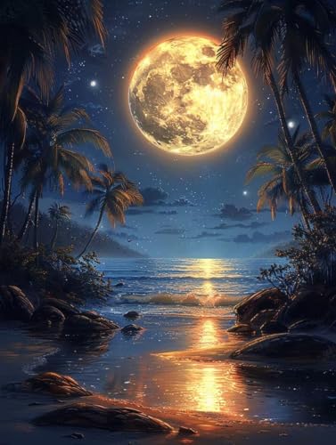 5D Diamond Painting Landschaft, Mond Diamond Painting Erwachsene Anfänger, DIY Full Diamont Crystal Art Basteln Erwachsene Kreuzstich Stickerei Kunst Malerei für Wand Deko 30 x 40 cm -yxy25060S 5D Diamond Painting Landschaft, Mond Diamond Painting Erwachsene Anfänger, DIY Full Diamont Crystal Art Basteln Erwachsene Kreuzstich Stickerei Kunst Malerei für Wand Deko 30 x 40 cm -yxy25060S von YXYBBBDOU