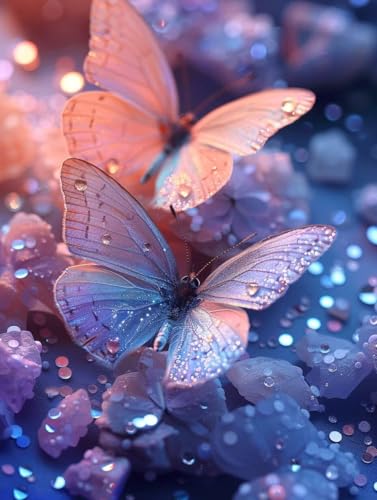 5D Diamond Painting Schmetterling, Tier Diamond Painting Erwachsene Anfänger, DIY Full Diamont Crystal Art Basteln Erwachsene Kreuzstich Stickerei Kunst Malerei für Wand Deko (100 * 135cm) -yxy2506G3 von YXYBBBDOU