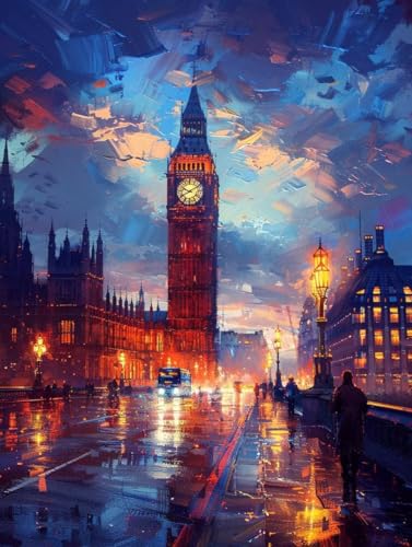 5D Diamond Painting Stadt, Landschaft Diamond Painting Erwachsene Anfänger, DIY Full Diamont Crystal Art Basteln Erwachsene Kreuzstich Stickerei Kunst Malerei für Wand Deko (30 * 40cm) -yxy25066B von YXYBBBDOU