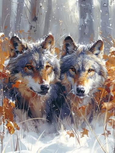 5D Diamond Painting Wolf, Schneeszene Diamond Painting Erwachsene Anfänger, DIY Full Diamont Crystal Art Basteln Erwachsene Kreuzstich Stickerei Kunst Malerei für Wand Deko 50 x 70 cm -yxy25067Y 5D Diamond Painting Wolf, Schneeszene Diamond Painting Erwachsene Anfänger, DIY Full Diamont Crystal Art Basteln Erwachsene Kreuzstich Stickerei Kunst Malerei für Wand Deko 50 x 70 cm -yxy25067Y von YXYBBBDOU