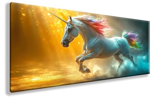 Diamond Painting Einhorn, Tiere Diamond Painting Erwachsene Groß XXL 50X100cm, 5D Crystal Art Erwachsene Stickerei Kreuzstich Bilder Mosaik Bastelset für Room Decor Wanddeko, Geschenke, Model 874 von YXYBBBDOU