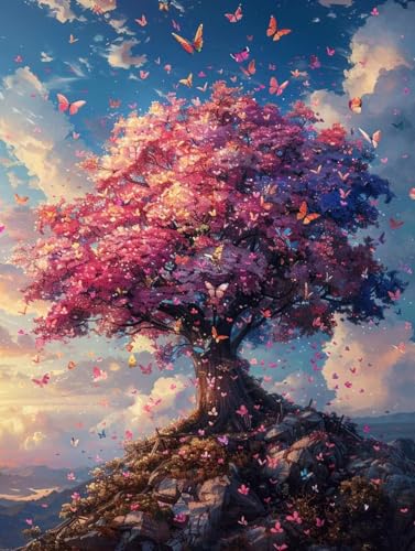 Diamond Painting Erwachsene, Baum Des Lebens Diamant Painting Bilder Schmetterling Muster Design, DIY 5D Full Diamant Crystal Art, Mosaik Bastelset Erwachsene für Deko Wohnzimmer 40x55cm -yxy2506IP Diamond Painting Erwachsene, Baum Des Lebens Diamant Painting Bilder Schmetterling Muster Design, DIY 5D Full Diamant Crystal Art, Mosaik Bastelset Erwachsene für Deko Wohnzimmer 40x55cm -yxy2506IP von YXYBBBDOU