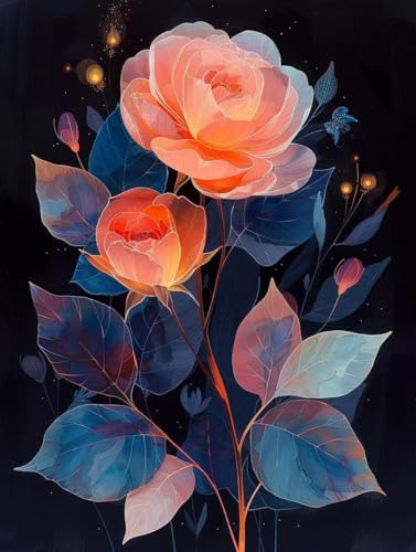 Diamond Painting Erwachsene, Blume Diamant Painting Bilder Anlage Muster Design, DIY 5D Full Diamant Crystal Art, Mosaik Bastelset Erwachsene für Deko Wohnzimmer, Geschenke (100x135cm) -yxy2506WV von YXYBBBDOU