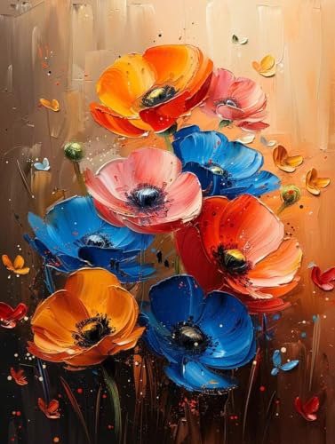 Diamond Painting Erwachsene, Blume Diamant Painting Bilder Anlage Muster Design, DIY 5D Full Diamant Crystal Art, Mosaik Bastelset Erwachsene für Deko Wohnzimmer, Geschenke (80x110cm) -yxy250630 von YXYBBBDOU