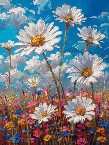 Diamond Painting Erwachsene, Chrysantheme Diamant Painting Bilder Blumenmeer Muster Design, DIY 5D Full Diamant Crystal Art, Mosaik Bastelset Erwachsene für Deko Wohnzimmer 30x40cm -yxy25063945X von YXYBBBDOU